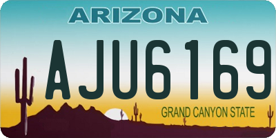 AZ license plate AJU6169
