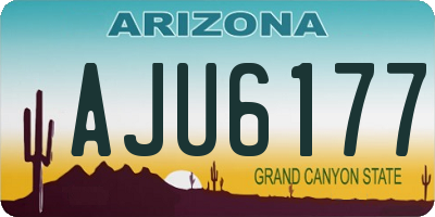 AZ license plate AJU6177