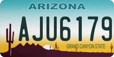 AZ license plate AJU6179