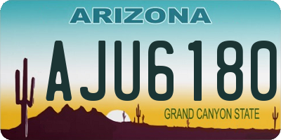 AZ license plate AJU6180