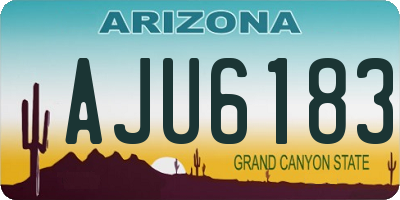 AZ license plate AJU6183