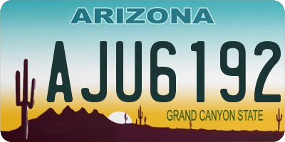 AZ license plate AJU6192