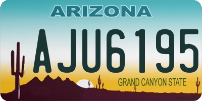 AZ license plate AJU6195