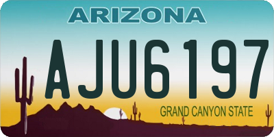 AZ license plate AJU6197