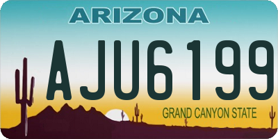 AZ license plate AJU6199