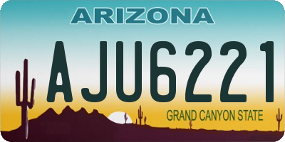 AZ license plate AJU6221