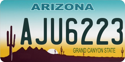 AZ license plate AJU6223