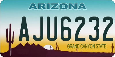 AZ license plate AJU6232