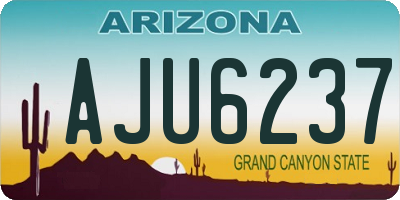 AZ license plate AJU6237