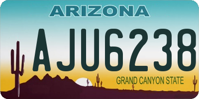 AZ license plate AJU6238
