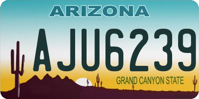 AZ license plate AJU6239