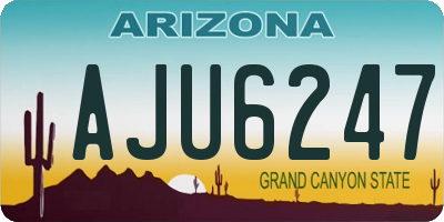 AZ license plate AJU6247