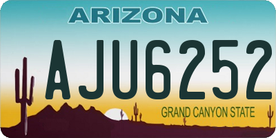 AZ license plate AJU6252
