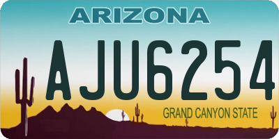 AZ license plate AJU6254