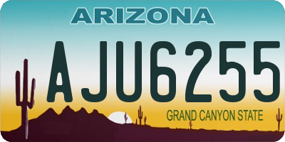 AZ license plate AJU6255