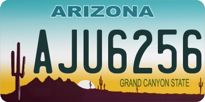 AZ license plate AJU6256