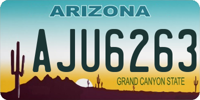 AZ license plate AJU6263
