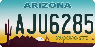AZ license plate AJU6285