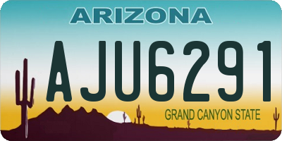 AZ license plate AJU6291