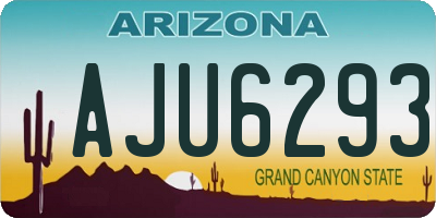 AZ license plate AJU6293