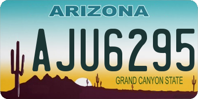 AZ license plate AJU6295