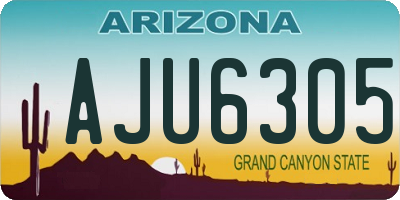 AZ license plate AJU6305