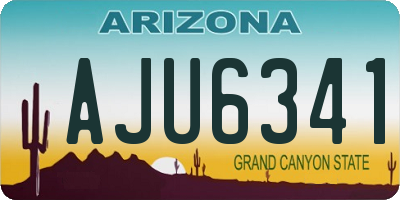 AZ license plate AJU6341