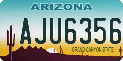 AZ license plate AJU6356