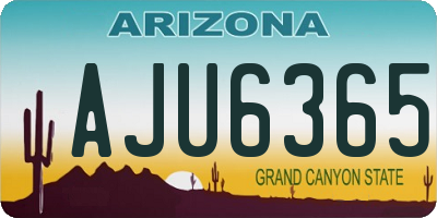 AZ license plate AJU6365