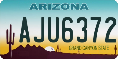 AZ license plate AJU6372
