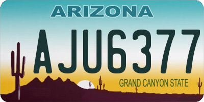 AZ license plate AJU6377