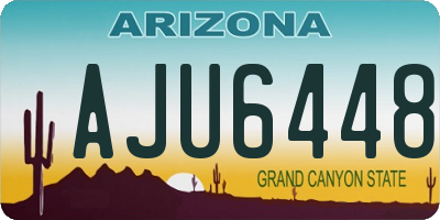 AZ license plate AJU6448