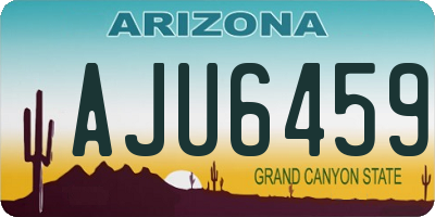 AZ license plate AJU6459