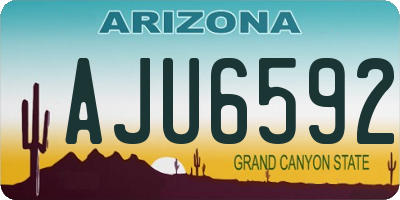 AZ license plate AJU6592