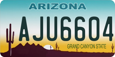 AZ license plate AJU6604