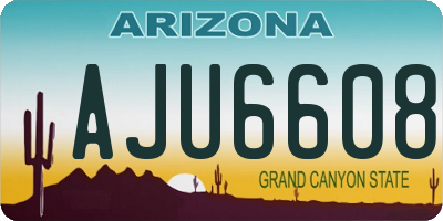 AZ license plate AJU6608