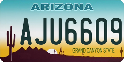 AZ license plate AJU6609