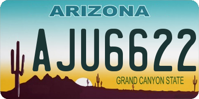 AZ license plate AJU6622