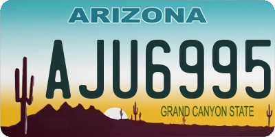 AZ license plate AJU6995