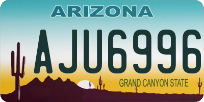 AZ license plate AJU6996