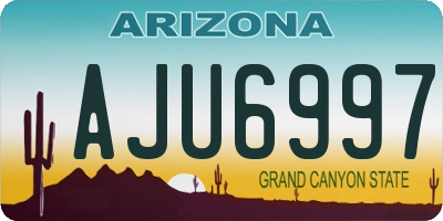 AZ license plate AJU6997