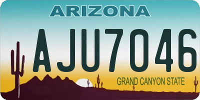 AZ license plate AJU7046