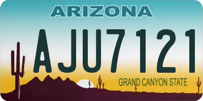 AZ license plate AJU7121