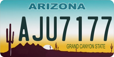 AZ license plate AJU7177