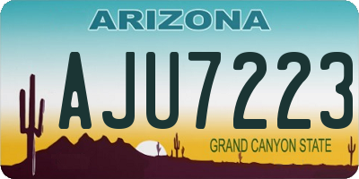 AZ license plate AJU7223