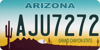 AZ license plate AJU7272