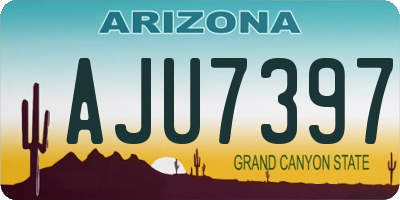 AZ license plate AJU7397