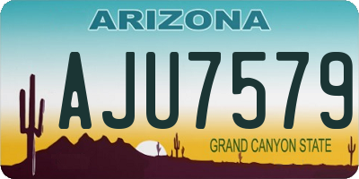 AZ license plate AJU7579