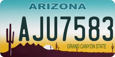 AZ license plate AJU7583
