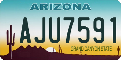 AZ license plate AJU7591